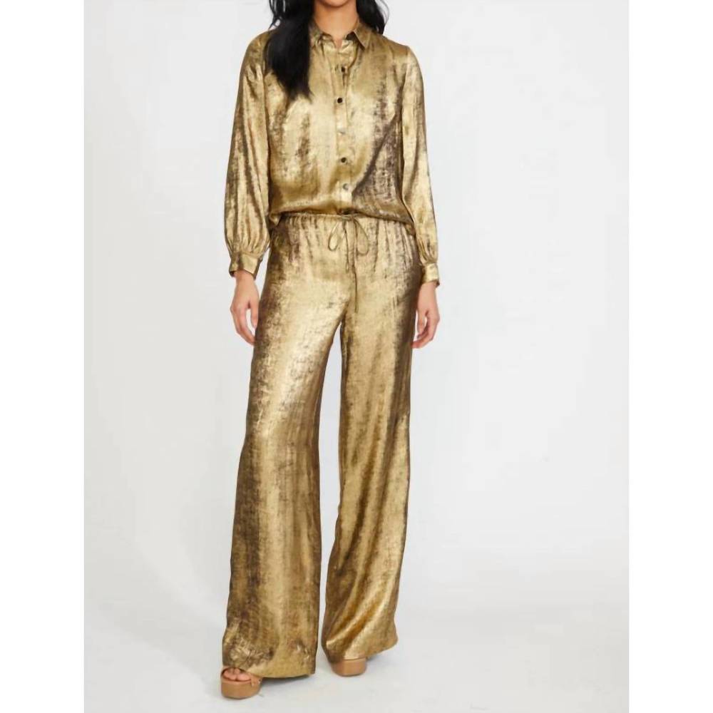 NEW STELLAH wide leg rush pant in gold
